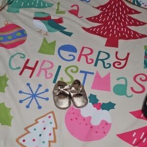 Gold Baby Walker Shoes